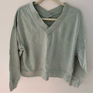 Danskin Women's V-Neck Sweater & Shorts Set - Light Green